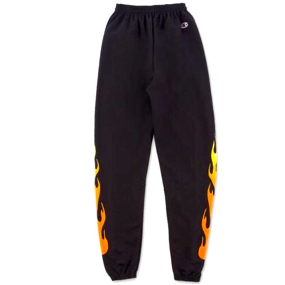 Kylie x Champion Pants - Kylie x champion sweats with Flames 🔥Size S